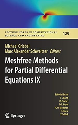 Seller image for Meshfree Methods for Partial Differential Equations IX (Lecture Notes in Computational Science and Engineering) [Hardcover ] for sale by booksXpress