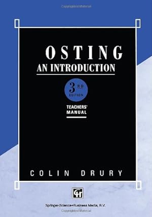 Seller image for Costing: An introduction Teachers' Manual by Drury, Colin [Paperback ] for sale by booksXpress