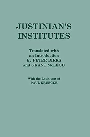 Bild des Verkufers fr Justinian's "institutes" (English and Latin Edition) [Hardcover ] zum Verkauf von booksXpress