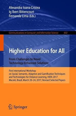 Immagine del venditore per Higher Education for All. From Challenges to Novel Technology-Enhanced Solutions (Communications in Computer and Information Science) [Paperback ] venduto da booksXpress