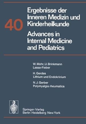 Seller image for Ergebnisse der Inneren Medizin und Kinderheilkunde / Advances in Internal Medicine and Pediatrics (Ergebnisse der Inneren Medizin und Kinderheilkunde. . Medicine and Pediatrics) (German Edition) by Frick, P., Harnack, G.-A. von, Martini, G. A., Prader, A., Schoen, R., Wolff, H. P. [Paperback ] for sale by booksXpress