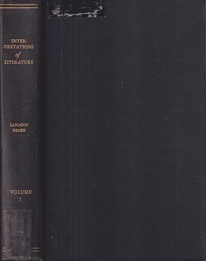 Seller image for Interpretations of Literature: Volume I for sale by Jonathan Grobe Books