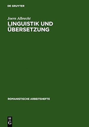 Imagen del vendedor de Linguistik und  bersetzung (Romanistische Arbeitshefte) (German Edition) [Hardcover ] a la venta por booksXpress