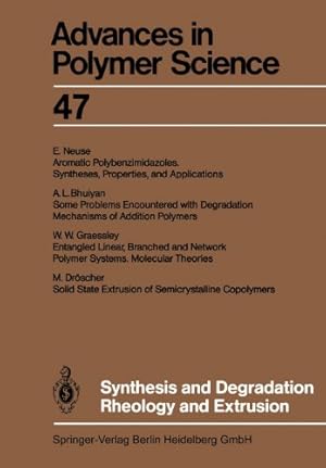 Immagine del venditore per Synthesis and Degradation Rheology and Extrusion (Advances in Polymer Science) (Volume 47) by Abe, Akihiro, Albertsson, Ann-Christine, Dusek, Karel, Genzer, Jan, Kobayashi, Shiro, Lee, Kwang-Sup, Leibler, Ludwik, Long, Timothy E., Manners, Ian, Möller, Martin, Terentjev, Eugene M., Vicent, Maria J., Voit, Brigitte, Wiesner, Ulrich [Paperback ] venduto da booksXpress