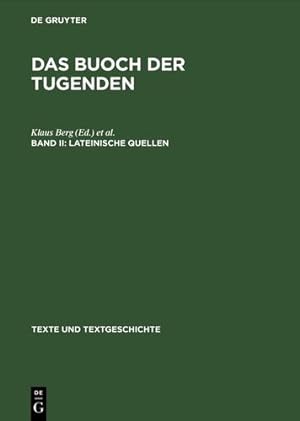 Bild des Verkufers fr Lateinische Quellen (Texte Und Textgeschichte) (German Edition) [Hardcover ] zum Verkauf von booksXpress