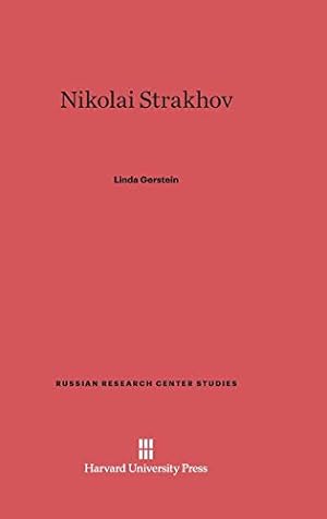 Imagen del vendedor de Nikolai Strakhov (Russian Research Center Studies) [Hardcover ] a la venta por booksXpress