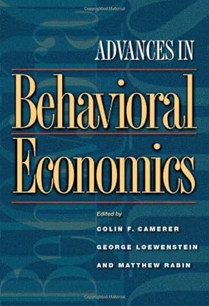 Image du vendeur pour Advances in Behavioral Economics (The Roundtable Series in Behavioral Economics) [Paperback ] mis en vente par booksXpress
