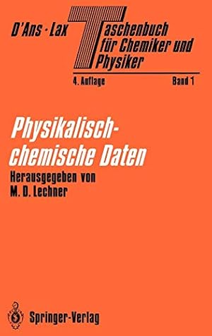 Imagen del vendedor de Taschenbuch für Chemiker und Physiker: Band I Physikalisch-chemische Daten (German Edition) [Hardcover ] a la venta por booksXpress