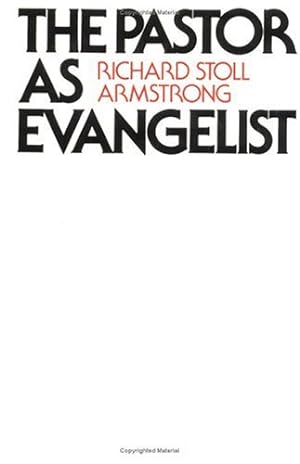 Seller image for The Pastor as Evangelist by Armstrong, Richard Stoll [Paperback ] for sale by booksXpress