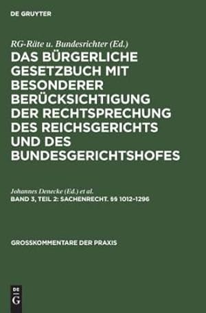 Immagine del venditore per Sachenrecht. §§ 1012-1296 (Gro Kommentare Der Praxis) (German Edition) [Hardcover ] venduto da booksXpress