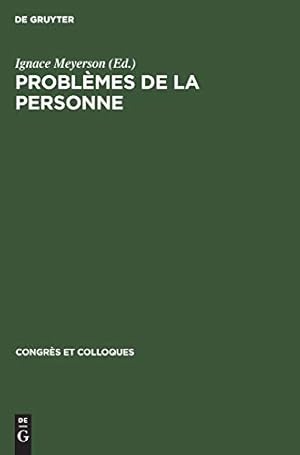 Seller image for Probl ¨mes de la Personne (Congr ¨s Et Colloques) (French Edition) [Hardcover ] for sale by booksXpress