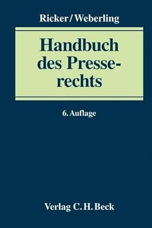 Imagen del vendedor de Handbuch des Presserechts a la venta por AHA-BUCH