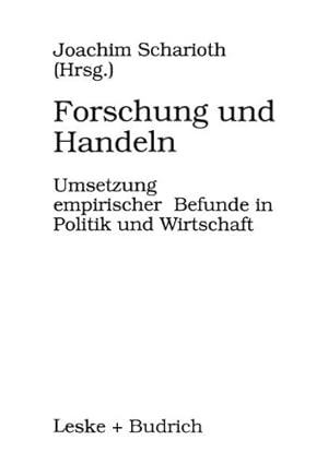 Seller image for Forschung und Handeln (German Edition) [Paperback ] for sale by booksXpress
