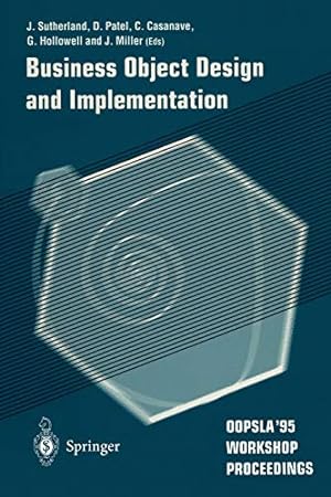 Bild des Verkufers fr Business Object Design and Implementation: OOPSLA'95 Workshop Proceedings [Soft Cover ] zum Verkauf von booksXpress
