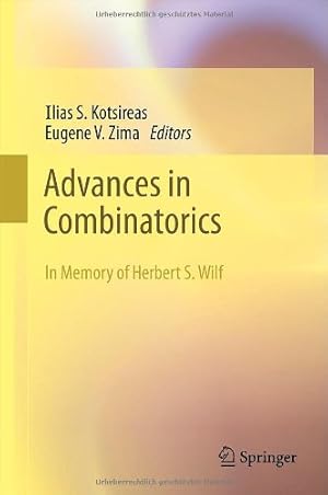 Imagen del vendedor de Advances in Combinatorics: Waterloo Workshop in Computer Algebra, W80, May 26-29, 2011 [Hardcover ] a la venta por booksXpress