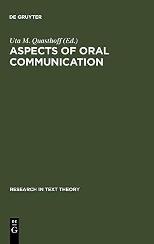 Seller image for Aspects of Oral Communication (Research in Text Theory) [Hardcover ] for sale by booksXpress