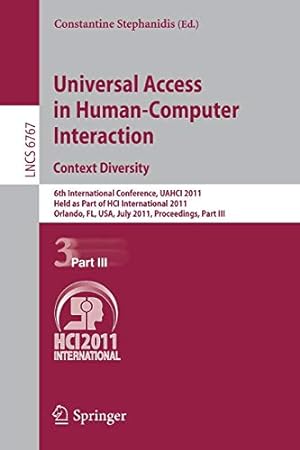 Seller image for Universal Access in Human-Computer Interaction. Context Diversity (Lecture Notes in Computer Science) [Paperback ] for sale by booksXpress