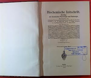 Immagine del venditore per Biochemische Zeitschrift. Beitrge zur chemischen Physiologie und Pathologie. SIEBENUNDSIEBZIGSTER BAND venduto da biblion2