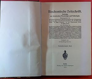 Immagine del venditore per Biochemische Zeitschrift. Beitrge zur chemischen Physiologie und Pathologie. FNFUNDSECHZIGSTER BAND venduto da biblion2