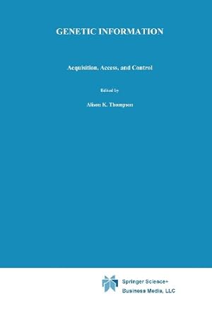 Immagine del venditore per Genetic Information: Acquisition, Access, and Control [Paperback ] venduto da booksXpress