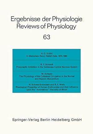 Seller image for Ergebnisse Der Physiologie / Reviews of Physiology: Biologischen Chemie Und Experimentellen Pharmakologie / Biochemistry and Experimental Pharmacology . Chemie und experimentellen Pharmakologie) by Helmreich, E., Holzer, H., Jung, R., Kramer, K., Lynen, F., Krayer, O., Miescher, P. A., Paton, W. D. M., Rasmussen, H., Renold, A. E., Trendelenburg, U., Weber, H. H. [Paperback ] for sale by booksXpress