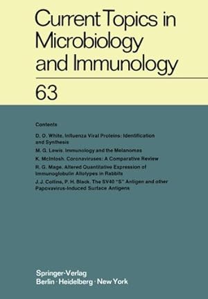 Seller image for Current Topics in Microbiology and Immunology / Ergebnisse der Mikrobiologie und Immunitätsforschung (English and German Edition) by Arber, W., Haas, R., Henle, W., Hofschneider, P. H., Jerne, N. K., Koprowski, H., Koldovský, P., Maaløe, O., Rott, R., Schweiger, H. G., Sela, M., Syru?ek, L., Wecker, E., Vogt, P. K. [Paperback ] for sale by booksXpress