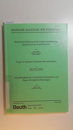 Immagine del venditore per Deutscher Ausschuss fr Stahlbeton ; H. 464: Sicherheitserhhung durch Fugenverminderung - Spannbeton im Umweltbereich / von Jens Schtte ; Manfred Teutsch ; Horst Falkner Fugen in chemisch belasteten Betonbauteilen. venduto da Gebrauchtbcherlogistik  H.J. Lauterbach