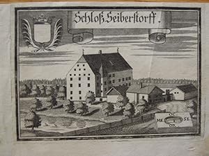 Bild des Verkufers fr Schlo Seberstorff (Seibersdorf am Inn). Kupferstich; Erstdruck vor der Nummerierung. Gre der Darstellung einschlielich der schwarzen Umfassungslinie: 12 x 17 cm. zum Verkauf von Antiquariat Klaus Altschfl