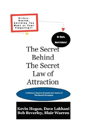 Immagine del venditore per The Secret Behind The Secret Law of Attraction [Soft Cover ] venduto da booksXpress