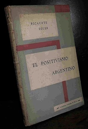 Imagen del vendedor de EL POSITIVISMO ARGENTINO a la venta por Livres 113