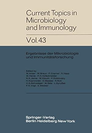 Image du vendeur pour Current Topics in Microbiology and Immunology: Ergebnisse der Mikrobiologie und Immunitätsforschung by Arber, W., Braun, W., Cramer, F., Haas, R., Henle, W., Hofschneider, P. H., Jerne, N. K., Kikuth, W., Koldowsky, P., Koprowski, H., Maaløe, O., Rott, R., Schweiger, H.-G., Sela, M., Syru?ek, L., Vogt, P. K., Wecker, E. [Paperback ] mis en vente par booksXpress