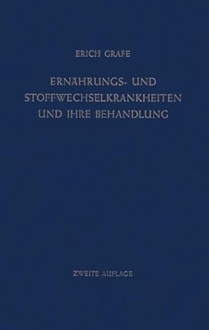 Imagen del vendedor de Ernährungs- und Stoffwechselkrankheiten und ihre Behandlung (German Edition) by Grafe, Erich [Paperback ] a la venta por booksXpress