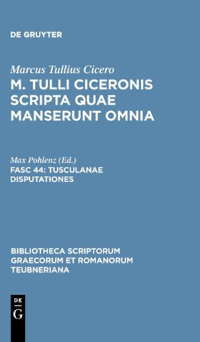 Seller image for Scripta Quae Manserunt Omnia, fasc. 44: Tusculanae Disputationes (Bibliotheca scriptorum Graecorum et Romanorum Teubneriana) [Soft Cover ] for sale by booksXpress