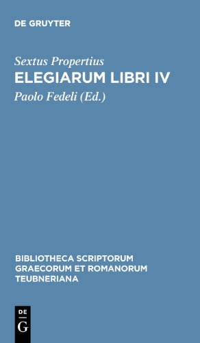 Seller image for Elegiarum Libri IV (Bibliotheca scriptorum Graecorum et Romanorum Teubneriana) [Soft Cover ] for sale by booksXpress