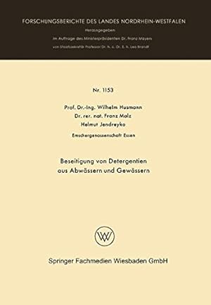 Immagine del venditore per Beseitigung von Detergentien aus Abwässern und Gewässern (Forschungsberichte des Landes Nordrhein-Westfalen) (German Edition) by Husmann, Wilhelm [Paperback ] venduto da booksXpress