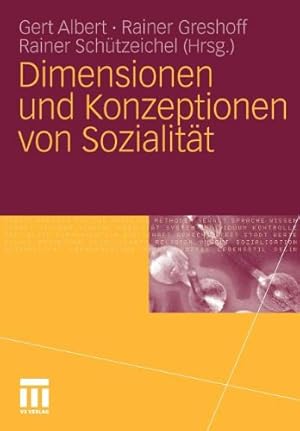 Immagine del venditore per Dimensionen und Konzeptionen von Sozialität (German Edition) [Paperback ] venduto da booksXpress