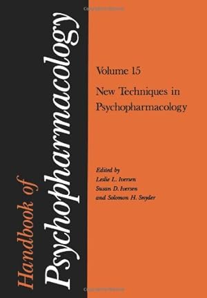 Imagen del vendedor de Handbook of Psychopharmacology: Volume 15 New Techniques in Psychopharmacology [Paperback ] a la venta por booksXpress