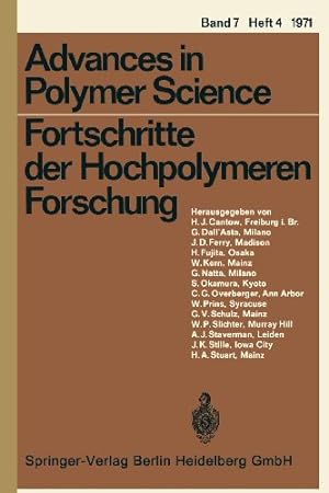 Immagine del venditore per Fortschritte der Hochpolymeren Forschung (Advances in Polymer Science) by Cantow, H.-J., DallAsta, G., Ferry, J. D., Fujita, H., Kern, W., Natta, G., Okamura, S., Overberger, C. G., Prins, W., Schulz, G. V., Slichter, William P., Staverman, A. J., Stille, J. K., Stuart, H. A. [Paperback ] venduto da booksXpress