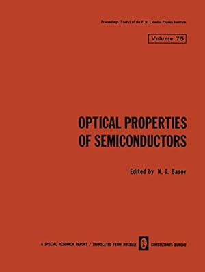 Image du vendeur pour Optical Properties of Semiconductors (The Lebedev Physics Institute Series) [Paperback ] mis en vente par booksXpress