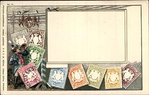 Briefmarken Ansichtskarte / Postkarte Königreich Bayern, Wappen