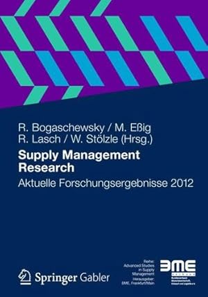 Imagen del vendedor de Supply Management Research: Aktuelle Forschungsergebnisse 2012 (German Edition) [Paperback ] a la venta por booksXpress