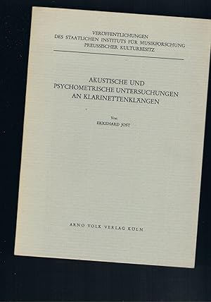 Immagine del venditore per Akustische und Psychometrische Untersuchungen an Klarinettenklngen venduto da manufactura