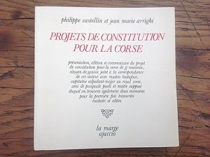 Bild des Verkufers fr Projets de constitution pour la CORSE . ( J.J .ROUSSEAU ) zum Verkauf von Lecapricorne