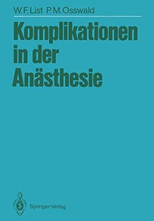 Imagen del vendedor de Komplikationen in der Anästhesie (German Edition) [Soft Cover ] a la venta por booksXpress