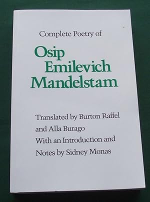 Bild des Verkufers fr Complete Poetry of Osip Emilevich Mandelstam zum Verkauf von George Jeffery Books