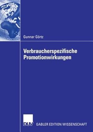 Seller image for Verbraucherspezifische Promotionwirkungen (German Edition) by Görtz, Gunnar [Paperback ] for sale by booksXpress