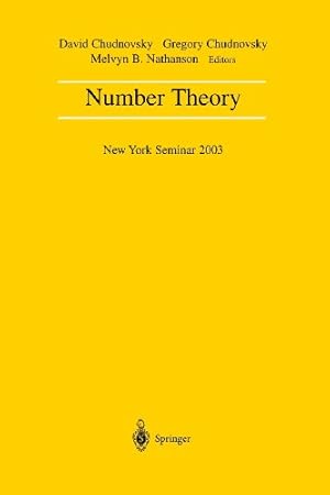 Seller image for Number Theory: New York Seminar 2003 [Paperback ] for sale by booksXpress