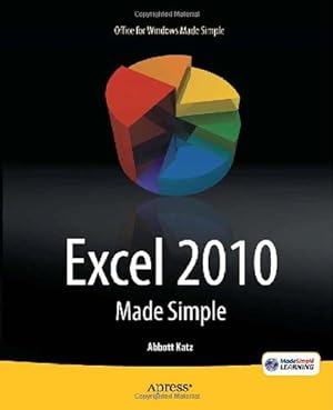 Imagen del vendedor de Excel 2010 Made Simple by Katz, Abbott [Paperback ] a la venta por booksXpress