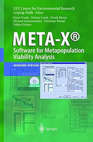 Bild des Verkufers fr META-X®-Software for Metapopulation Viability Analysis by Lorek, Helmut, Frank, Karin, Köster, Frank, Sonnenschein, Michael, Grimm, Volker, Wissel, Christian [Paperback ] zum Verkauf von booksXpress