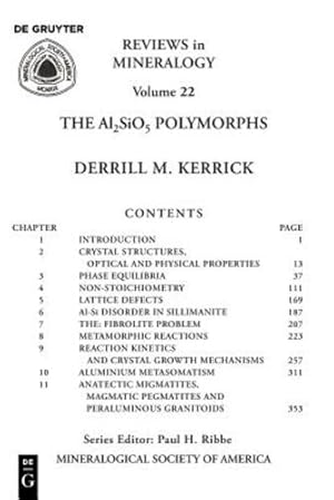 Imagen del vendedor de The Al2sio5 Polymorphs (Reviews in Mineralogy & Geochemistry) [Paperback ] a la venta por booksXpress